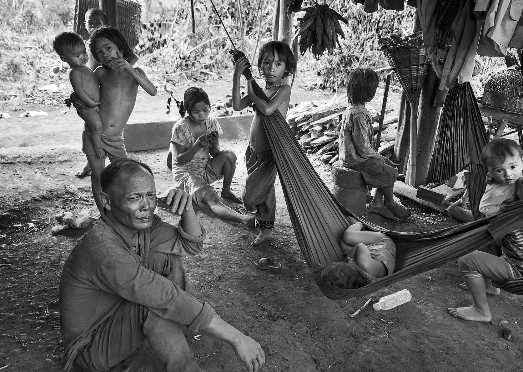 An minority family, living far outside a village in Ratanakiri district